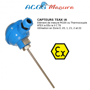 Capteur de température ATEX ia lisse sans raccord