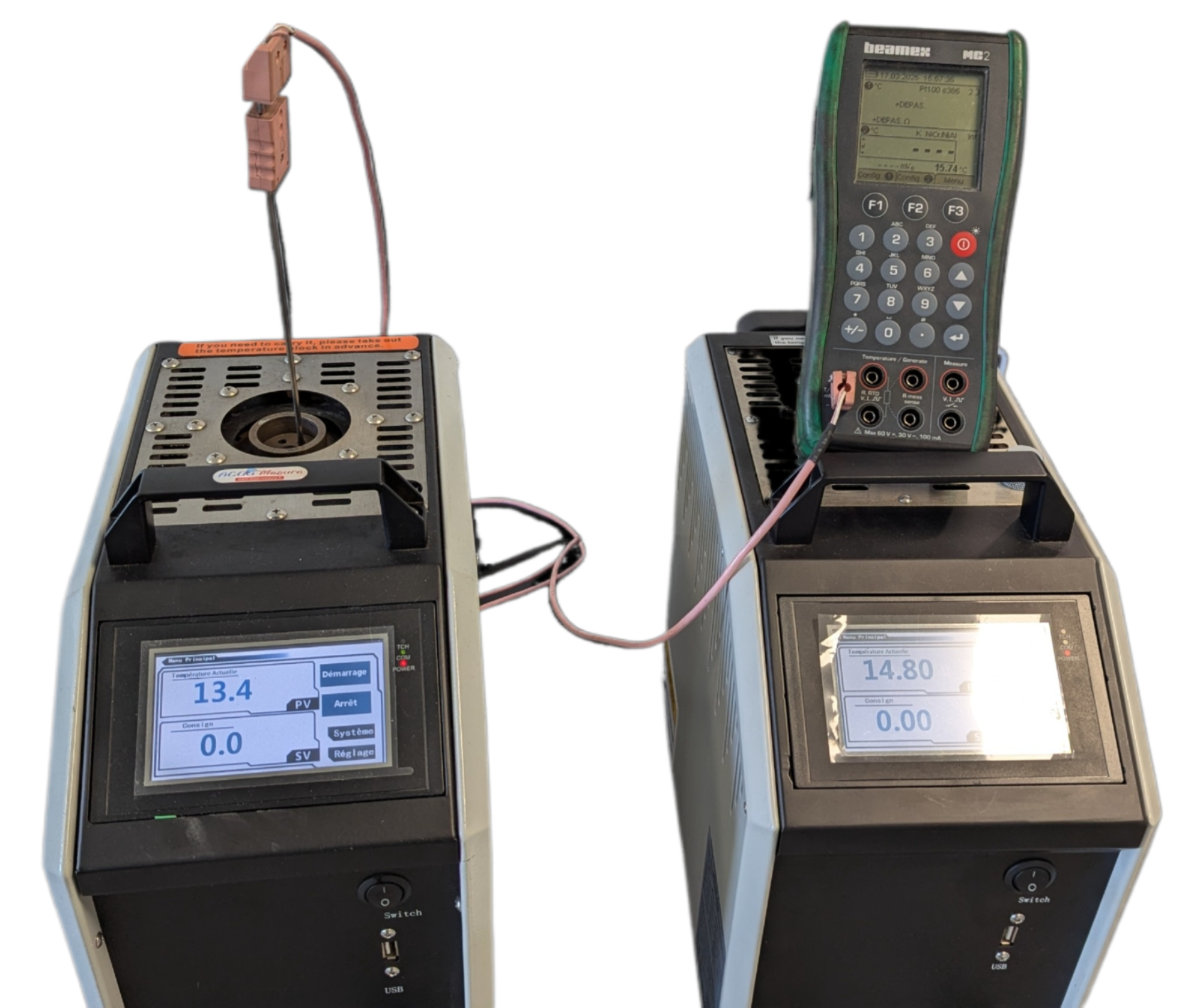 Constats de Vérification de 100 à +1100°C